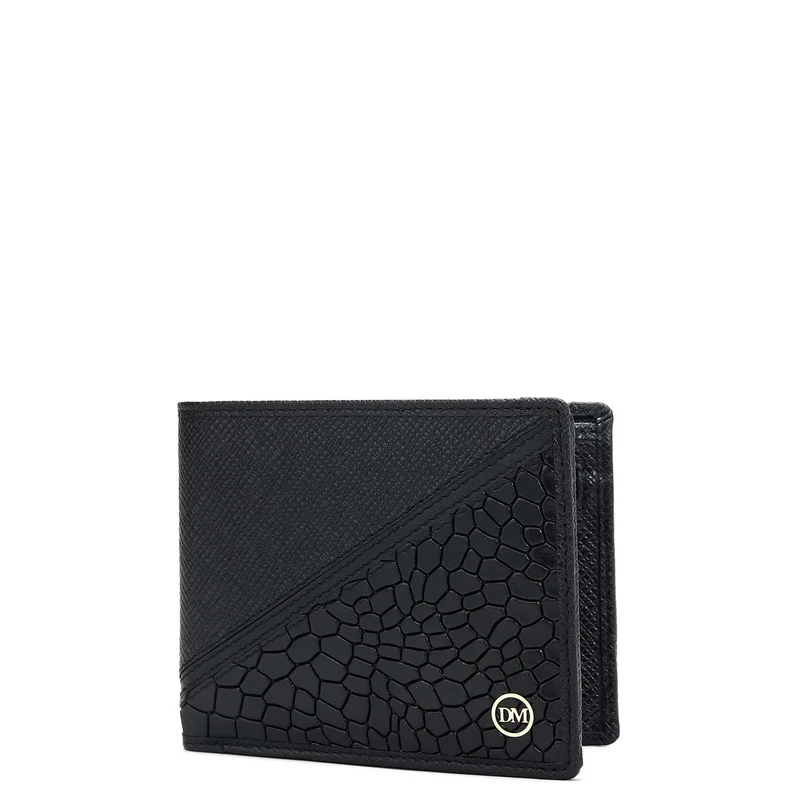 Da Milano  Black Bifold Leather Mens Wallet for Men | Best Price UAE