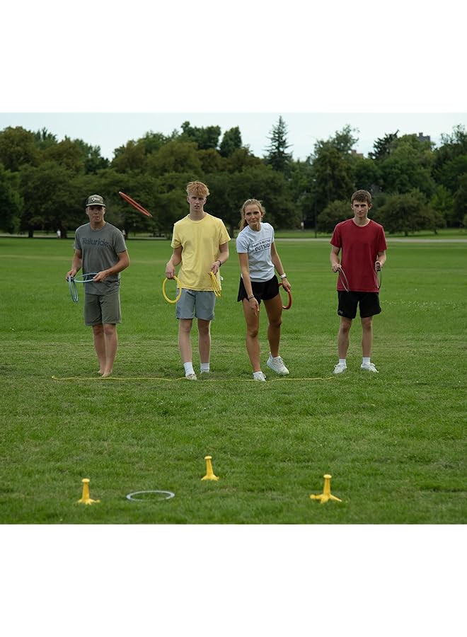 Hape Trigo Ring Toss Game Set With Carry Bag 18Pcs Throwing Rings For Kids & Adults Group Play For 2 4 Players For Outdoor Backyard And Beach Outings And Family Reunions 4Yr+ - Image 4