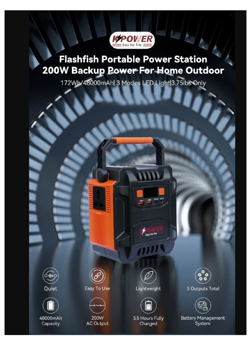 K POWER - Portable Power Station 48000mAh 172.8Wh 200W 220V - Image 1