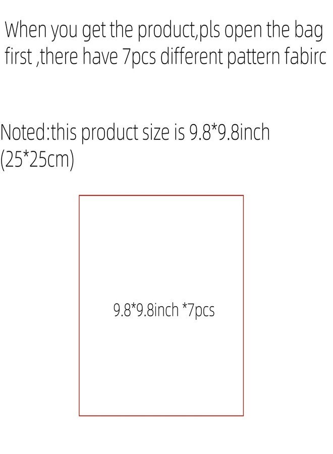 Antetek 7Pcs 9.8" x 9.8"(25 * 25CM) Cotton Fabric DIY Making Supplies Quilting Patchwork Fabric Fat Quarter Bundles DIY for Quilting Cotton Patchwork Cushions (7pcs Purple Flowers, 9.8" x 9.8") - Image 2