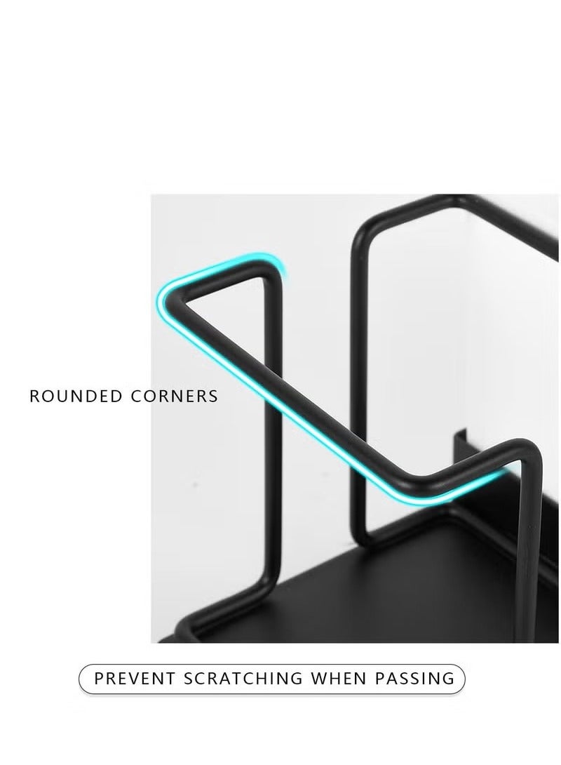 Beauenty Metal coffee station organizer,10 oz disposable coffee paper cups holder with straws, tea bags, coffee pods organizer for home, office, hotel, bathroom counter - Image 5