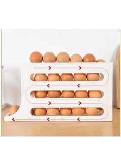 Egg Three layer egg rack storage box with inclined automatic rolling egg storage box suitable for refrigerators,  - Image 2