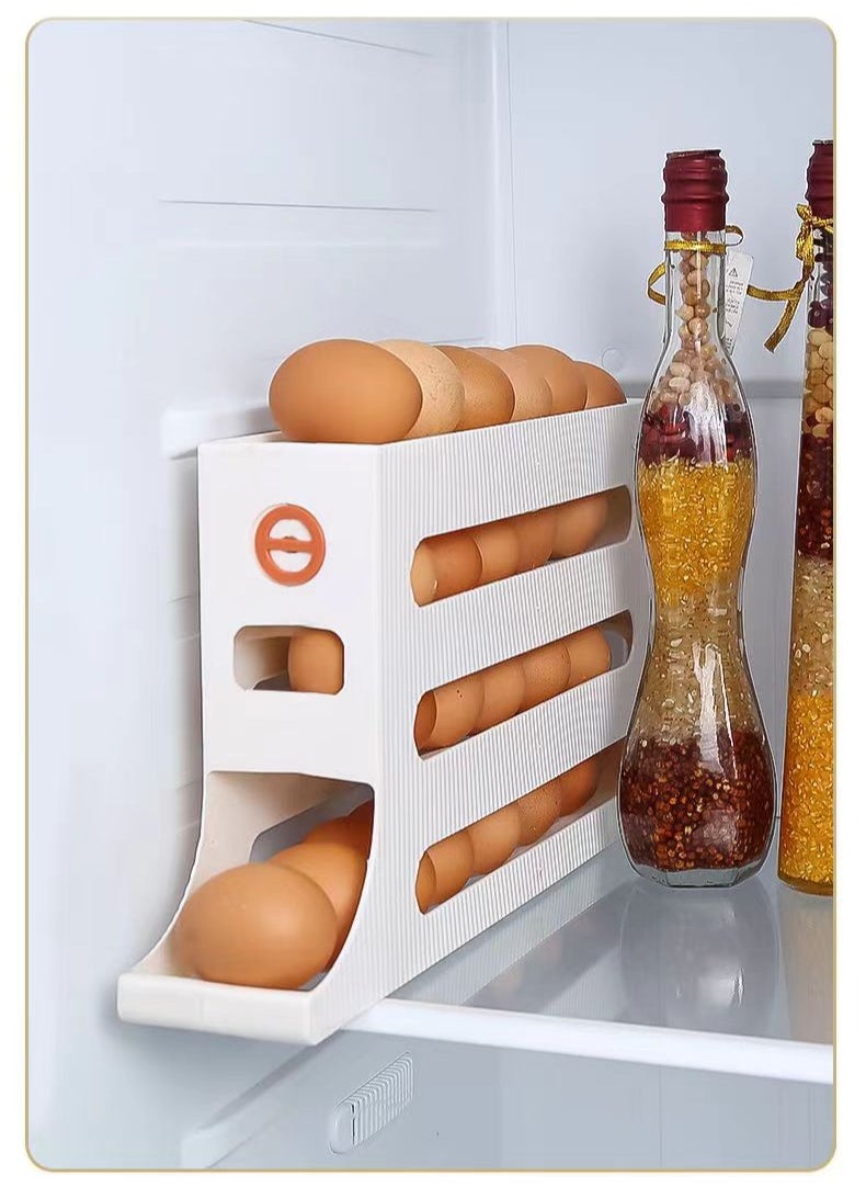 Egg Three layer egg rack storage box with inclined automatic rolling egg storage box suitable for refrigerators,  - Image 3
