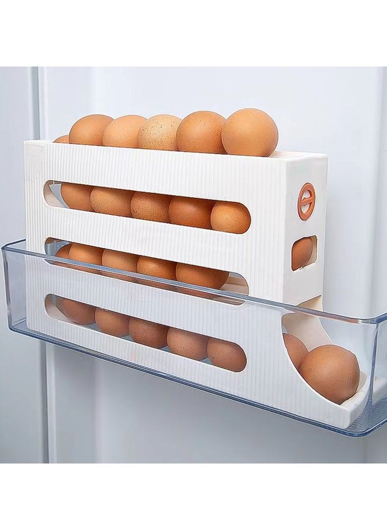 Egg Three layer egg rack storage box with inclined automatic rolling egg storage box suitable for refrigerators,  - Image 4