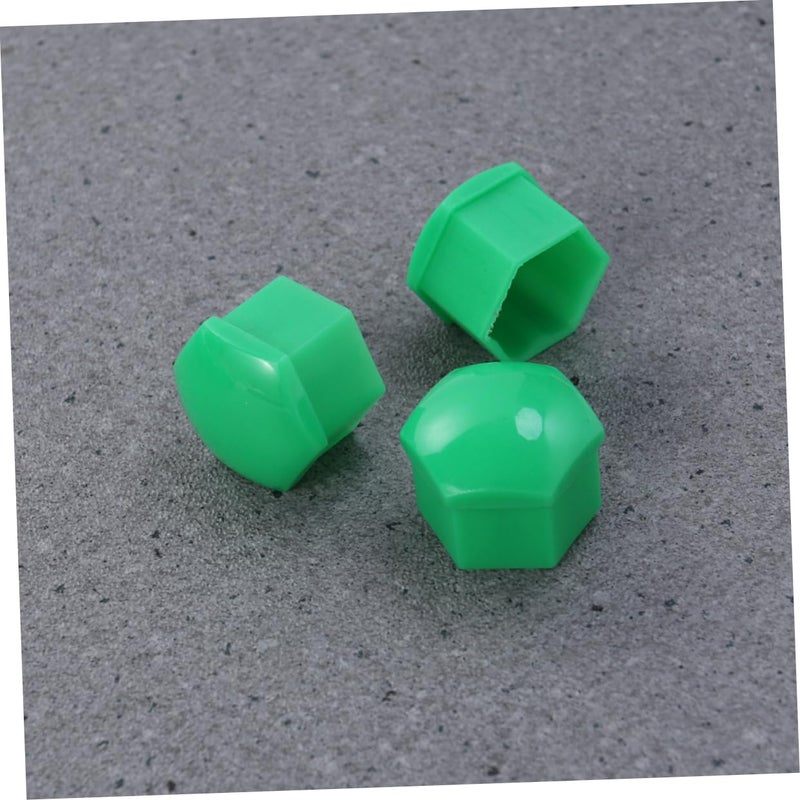 Green Car Wheel Nut Covers 2pcs Easy Fit Protectors Size 1 Lug Bolt Covers - Image 3