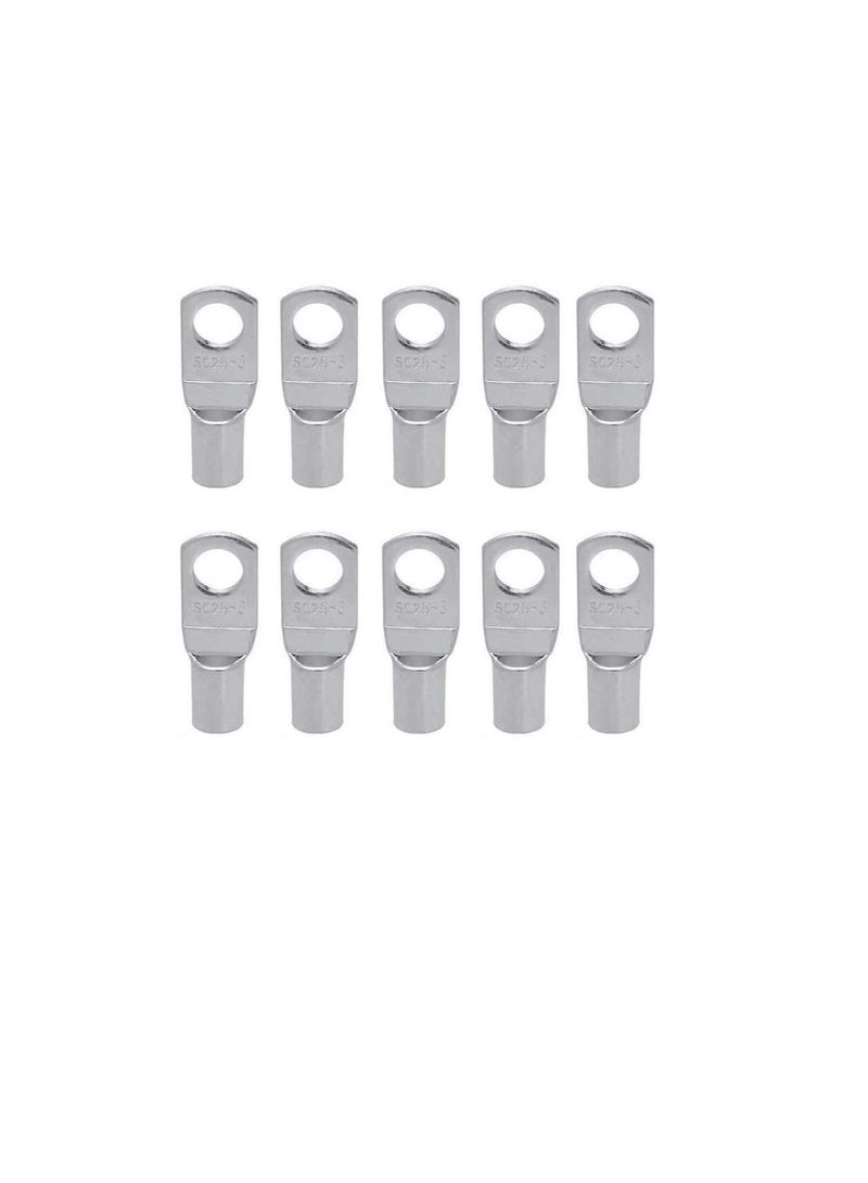 Copper Cable Lugs 10Pcs Set-Wire Terminals, Connector Cable lugs Ring Battery SC Terminals, for Marine, Solar, Automotive, Electric, Home Applications etc (Hole Size 8mm, Cable Size 95mm)  - Image 3