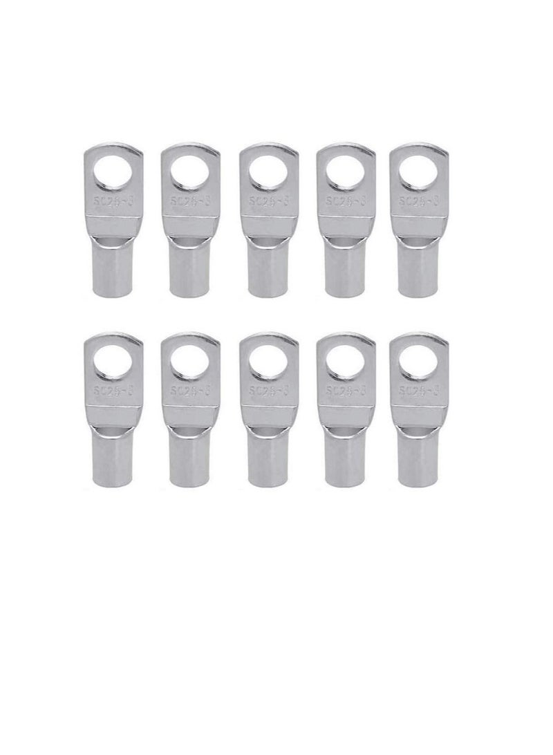 Copper Cable Lugs 10Pcs Set-Wire Terminals, Connector Cable lugs Ring Battery SC Terminals, for Marine, Solar, Automotive, Electric, Home Applications etc (Hole Size 8mm, Cable Size 95mm)  - Image 1