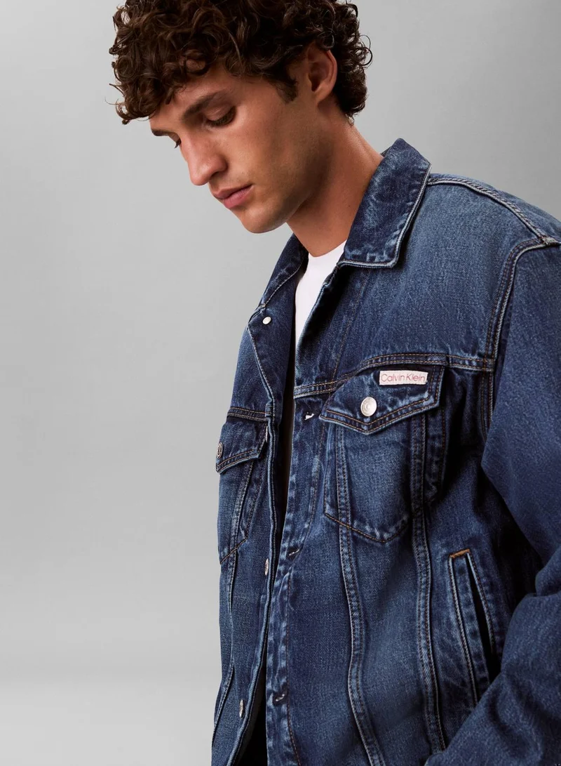 Calvin Klein Jeans HORIZON 90s Denim Trucker Jacket for Men | Best Price UAE