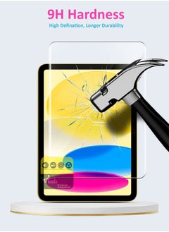 GMAX Apple iPad 10 2022, 10th Generation Pure Vision Series Curved Edges Full Coverage Anti-Reflection HD Tempered Glass Screen Protector - Clear  - Image 2