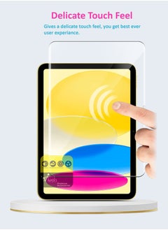 GMAX Apple iPad 10 2022, 10th Generation Pure Vision Series Curved Edges Full Coverage Anti-Reflection HD Tempered Glass Screen Protector - Clear  - Image 4