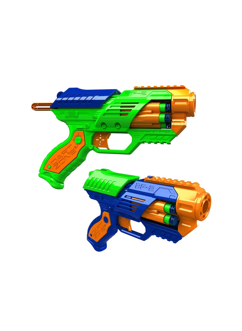 Dart Zone - DART ZONE BLITZFIRE  QUICKSHOT BLASTERS X2 2 PACK - Image 1