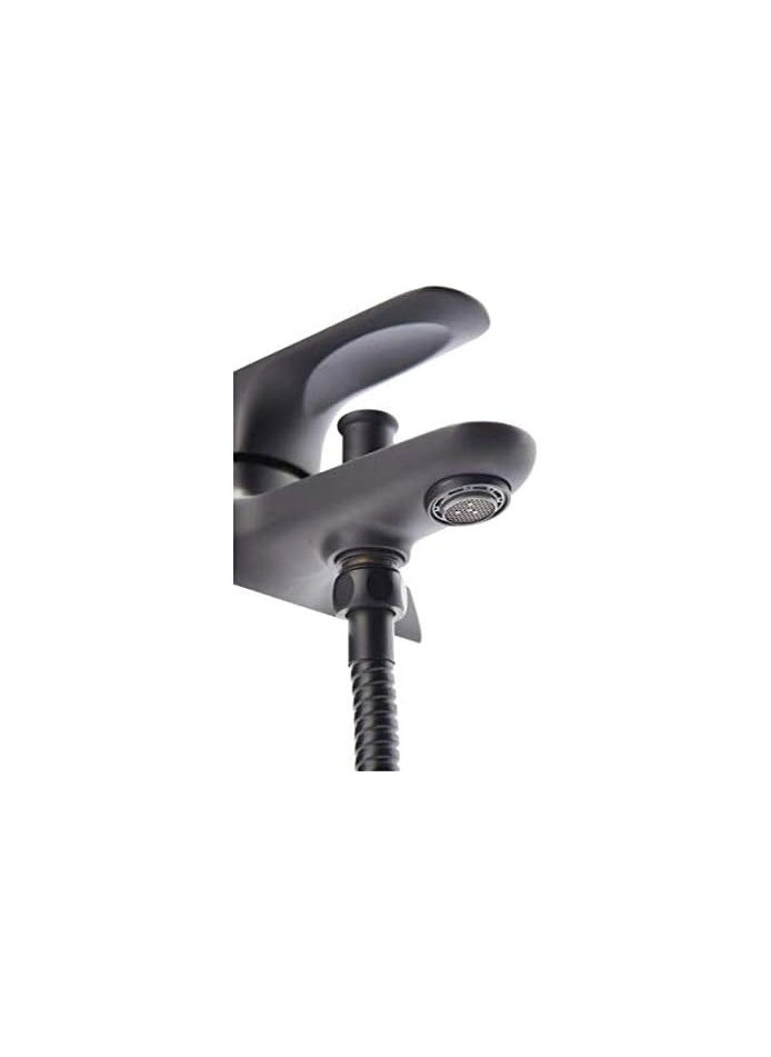 HESANIT HESANIT Elite Single Lever Bath Mixer With Hand Shower Set Matt Black - 7002MB  - Image 4