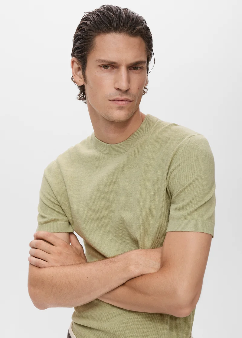 Mango Man  Cotton fine-knit t-shirt for Men | Best Price UAE