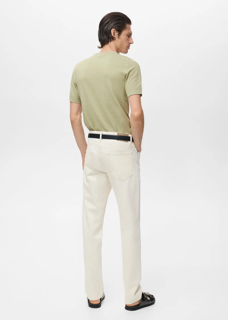 Mango Man Cotton fine-knit t-shirt