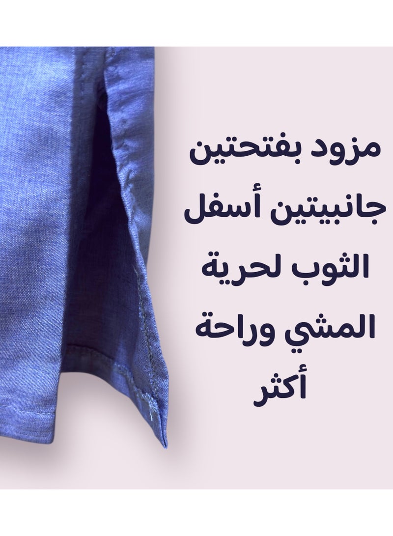 Men's Shirt, Nightgown, Moroccan Robe, Comfortable Men's Gifts Luxury Men's House Robe for Comfort Moroccan Shirt, Men's Summer Shirt, Short Sleeve Shirt, Men's Robe Comfortable Men's Gifts - Image 3
