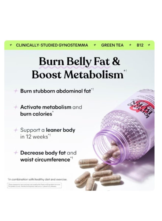 Lemme Burn Metabolism Belly Fat Burning AMPK Activating Supplement for Men Women wClinically Studied Actiponin Gynostemma Green Tea Extract Vitamins B6 B12 Gluten Free 60 Count - Image 5
