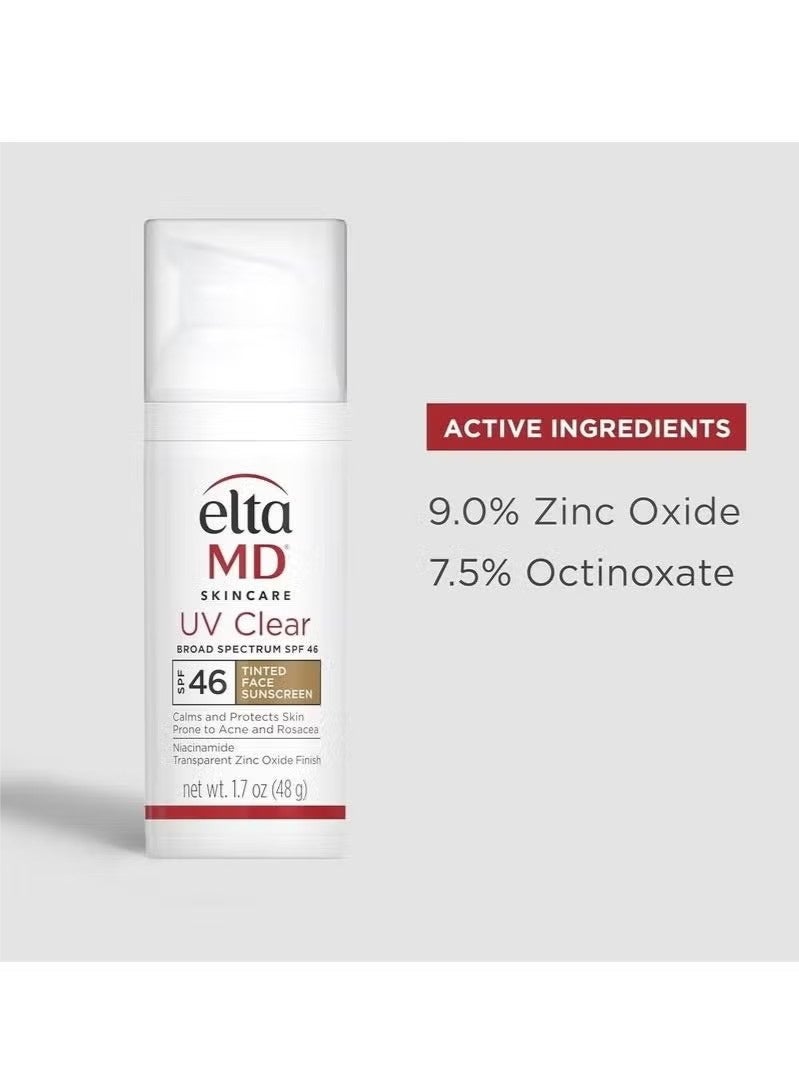 EltaMD UV Clear Tinted Face Sunscreen, SPF 46 Oil- Free Tinted Sunscreen with Zinc Oxide, Dermatologist Recommended Sunscreen - Image 4