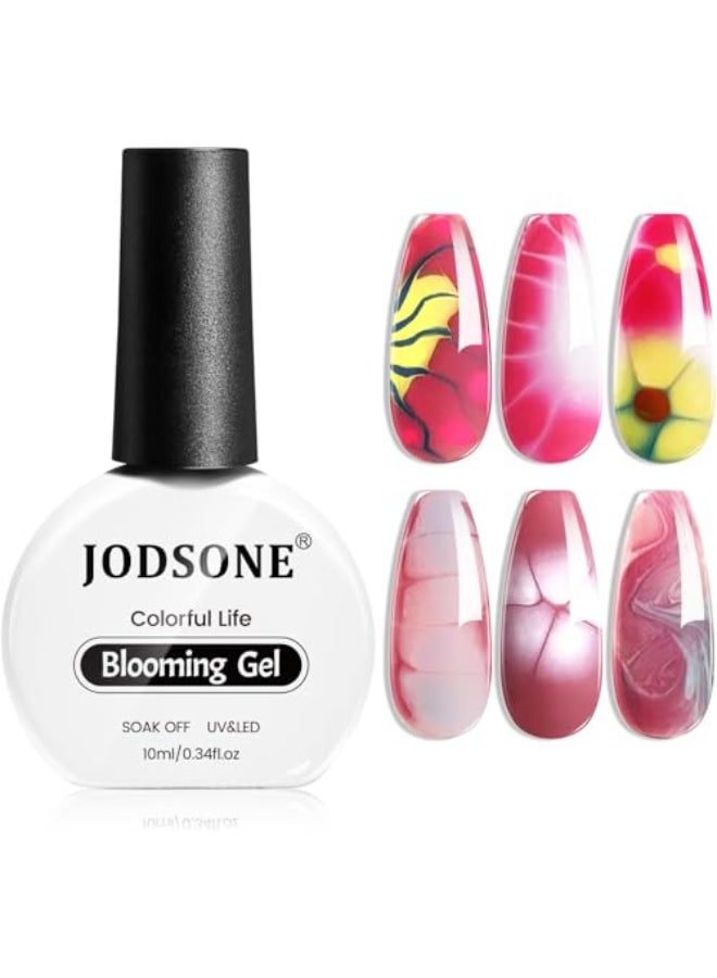 JODSONE 10ML Blooming Gel Nail Polish Clear Marble Nail Nail Art Accessories for Spreading Effects Floral Print Watercolor Design for Women - Image 1