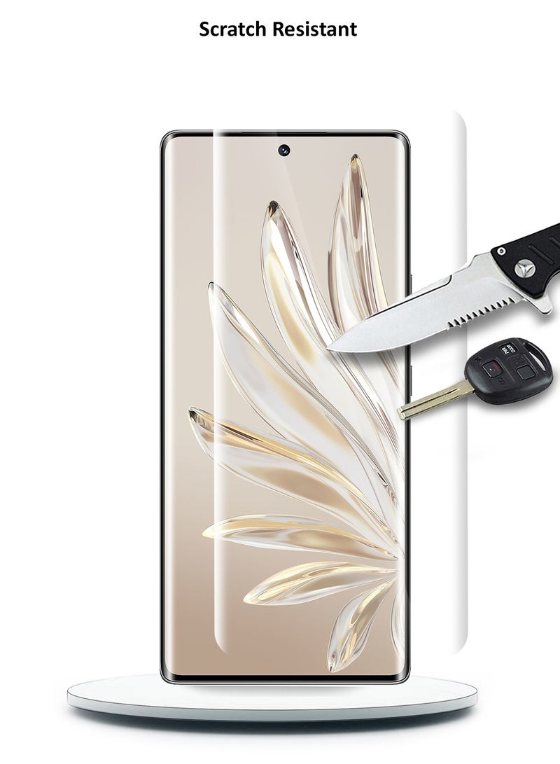 Wtech Honor 70 5G 2022 Premium Curved Edges UV Full Glue Full Cover Tempered Glass Screen Protector (MSGUCN) - Clear - Image 5