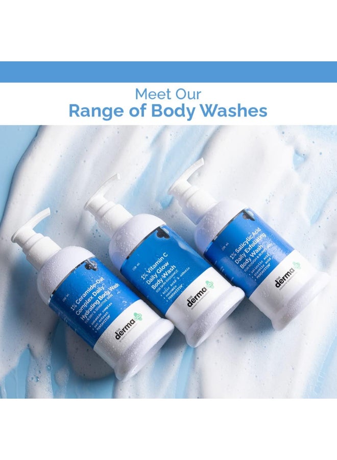 THE derma Co غسول الجسم اليومي المشرق بتركيز 1% من حمض الكوجيك مع ألفا أربوتين للبقع الداكنة والتصبغات - 250 مل - Image 3