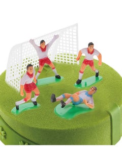 Sweet seven Soccer Cake Toppers - 8pcs Miniature Football Players & Micro Landscape Figurines for Party, Boy Birthday, and Sports Party Supplies  - Image 4