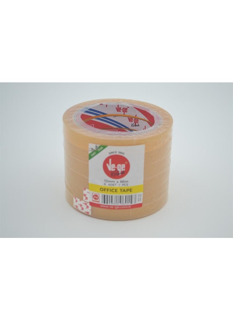 Ve-Ge Office Tape 12 mm x 66M 6 Pieces  - Image 2