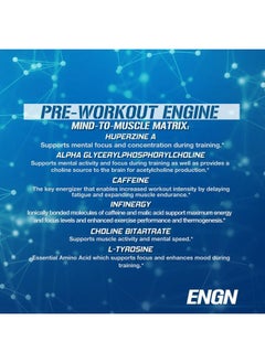 Evlution EVL Intense Pre Workout with Creatine - ENGN Energizing Pre Workout for Men Powder Drink for Lasting Energy Focus and Recovery - with Beta Alanine Caffeine and L Theanine - Blue Raz  - Image 3