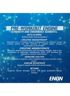 Evlution EVL Intense Pre Workout with Creatine - ENGN Energizing Pre Workout for Men Powder Drink for Lasting Energy Focus and Recovery - with Beta Alanine Caffeine and L Theanine - Blue Raz  - Image 4