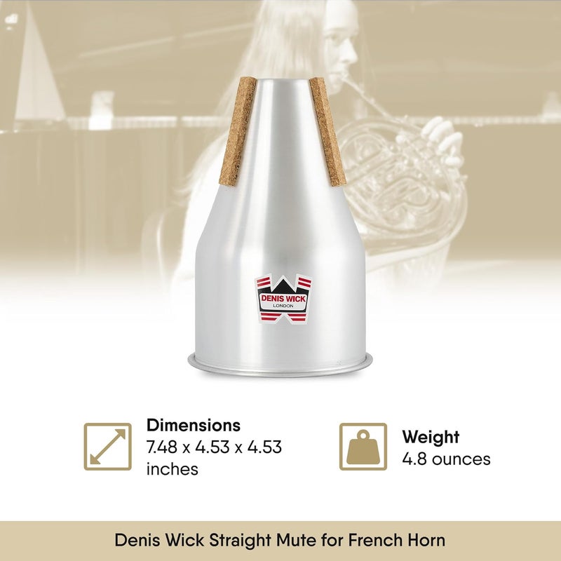 Denis Wick Straight Mute for French Horn DW5524 | Accessories for Brass Players | Mute for Lower Tone Register | Practice Mute | 7.48” x 4.53” x 4.53” - Image 3