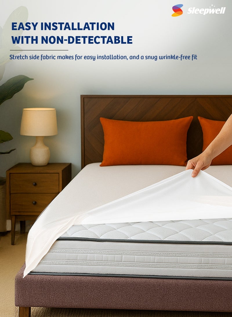 سليب ويل حامي Armor Plus | حامي المراتب | حامي مرتبة قطن ممتاز مقاوم للماء | تنفس | مضاد للحساسية - Image 2