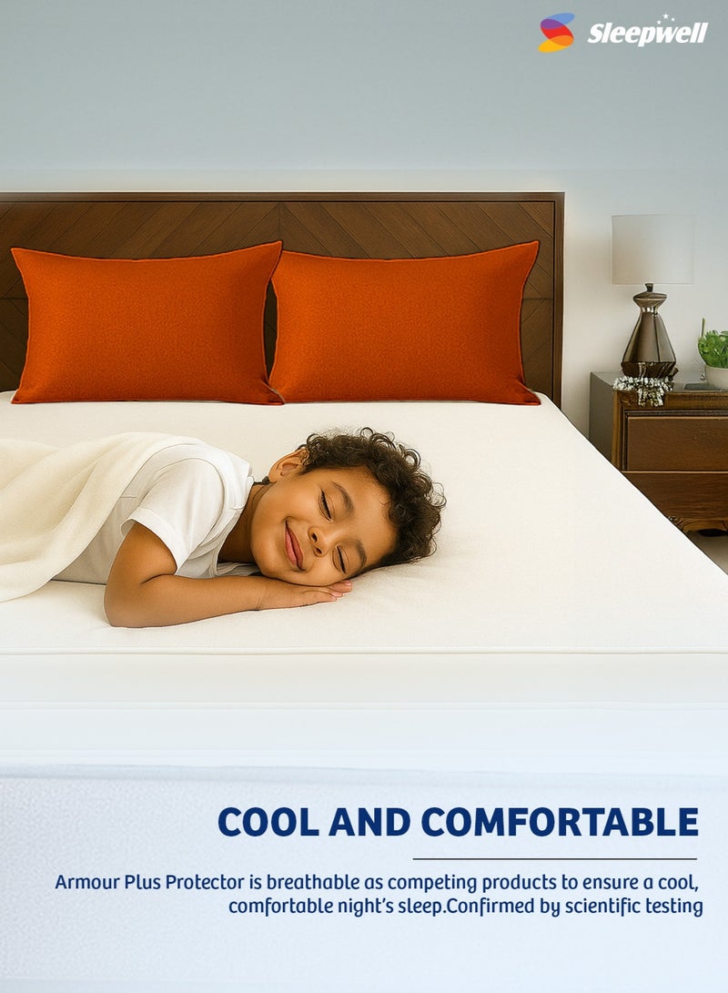 سليب ويل حامي Armor Plus | حامي المراتب | حامي مرتبة قطن ممتاز مقاوم للماء | تنفس | مضاد للحساسية - Image 3