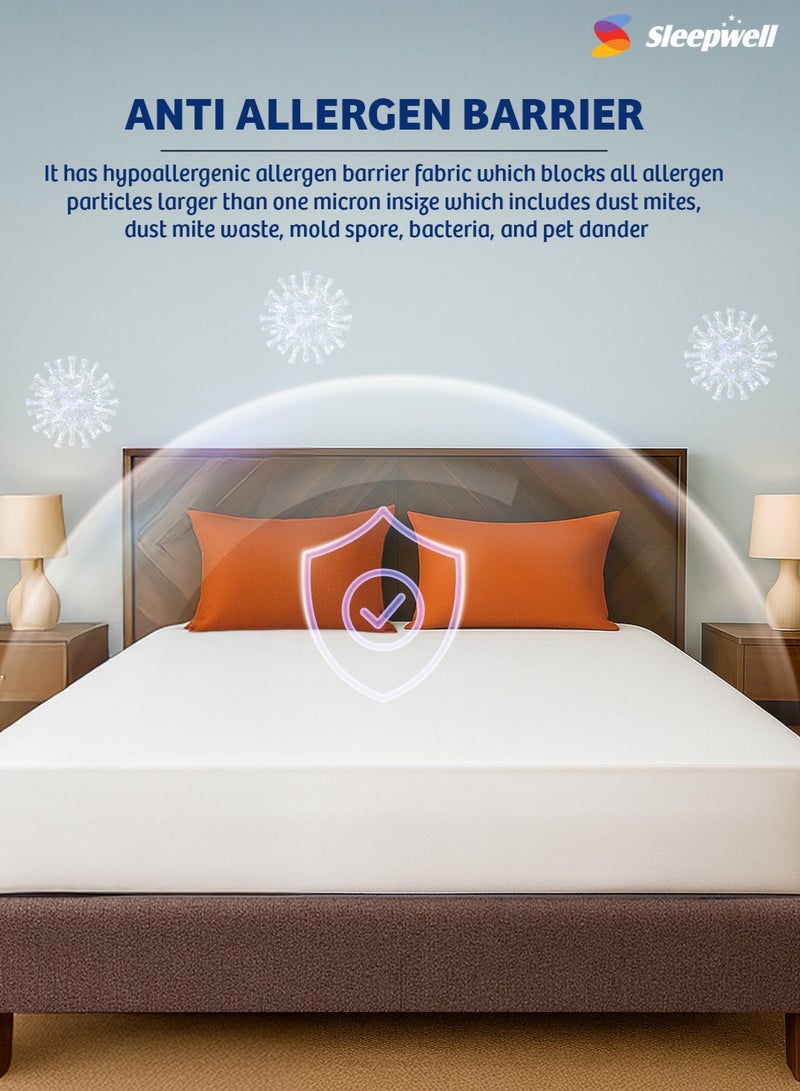 سليب ويل حامي Armor Plus | حامي المراتب | حامي مرتبة قطن ممتاز مقاوم للماء | تنفس | مضاد للحساسية - Image 5