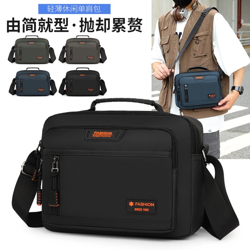 Men'S Bag Oxford Cloth Shoulder Bag Middle-Aged Men'S Bag Dad Crossbody Bag Business Casual Men'S Bag Horizontal Backpack - Image 2
