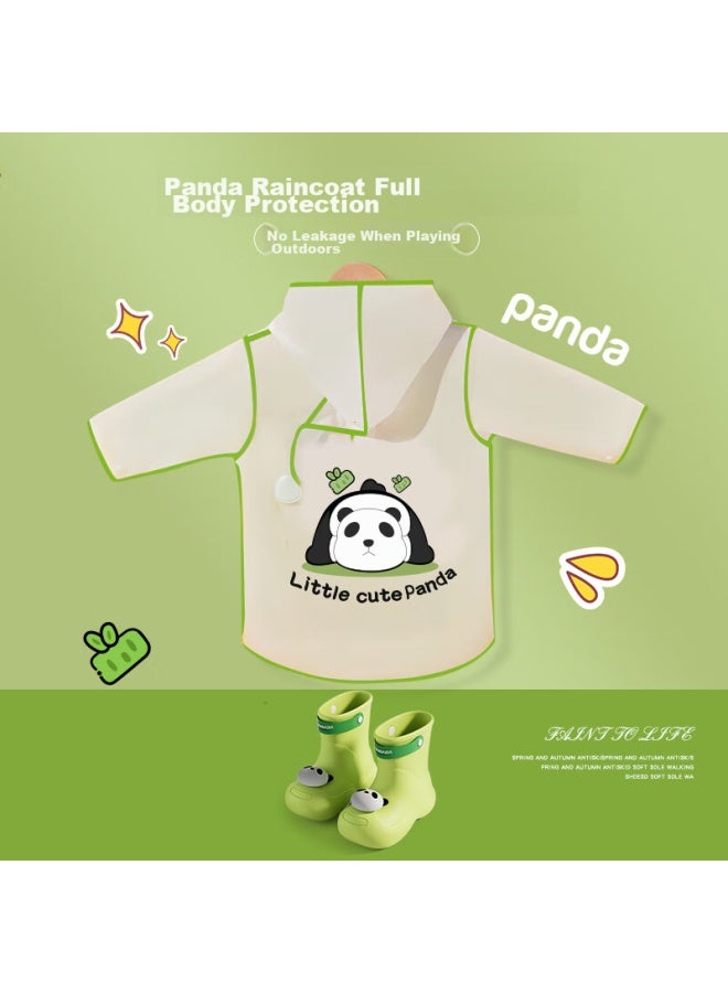 Daddy Pig Zhubaba Children's Raincoat For Boys Aged 3-6, Kindergarten Girls, Toddlers, Elementary School Students, Full Body Waterproof Poncho, Green, Size S - Image 1