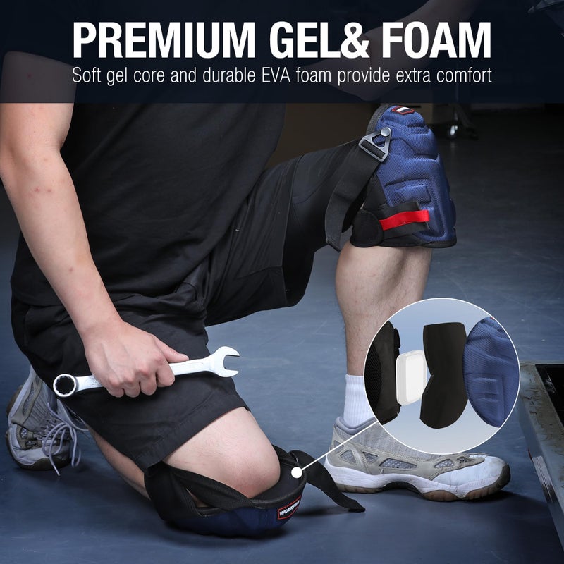 WORKPRO Knee Pads for Work, Construction Knee Pads, Safety Kneepads with Ergonomic Gel Cushion and Foam Padding for Gardening, Carpentry, Welding, Roofing, Cleaning - Image 3