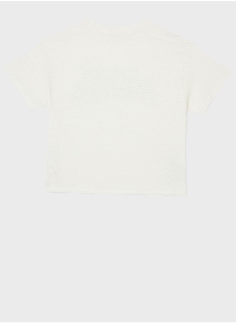 MANGO - Youth Slogan Print T-Shirt - Image 1