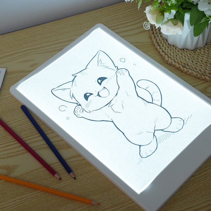 2-in-1 Drawing and Copy Board Rechargeable LED Light Box Tracer Tracing Light Tray and LCD Writing Board eBook Writing & Drawing Board Doodle Board Handwriting Paper Drawing Board - Image 2