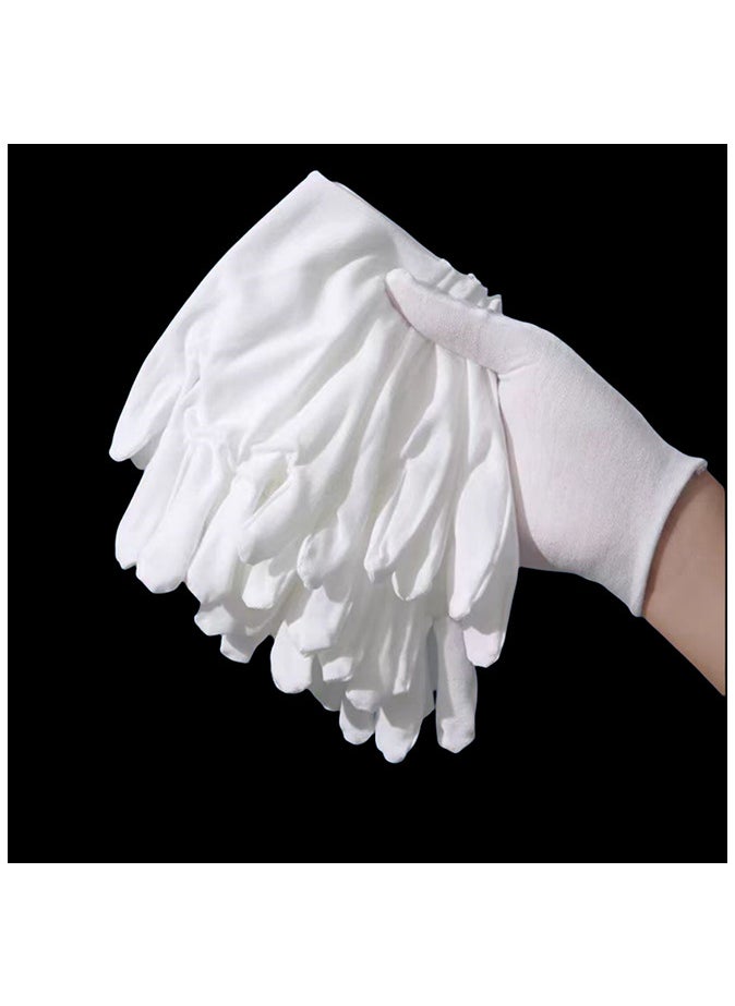 Generic 12 pair Stretchable Lining Gloves Set White  - Image 5