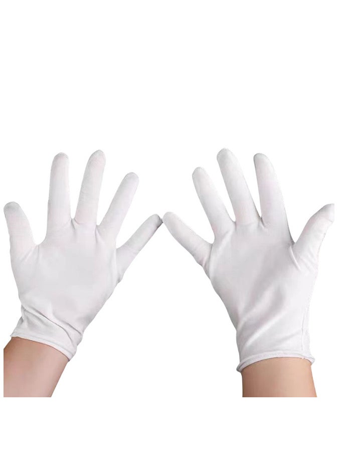 Generic 12 pair Stretchable Lining Gloves Set White  - Image 4