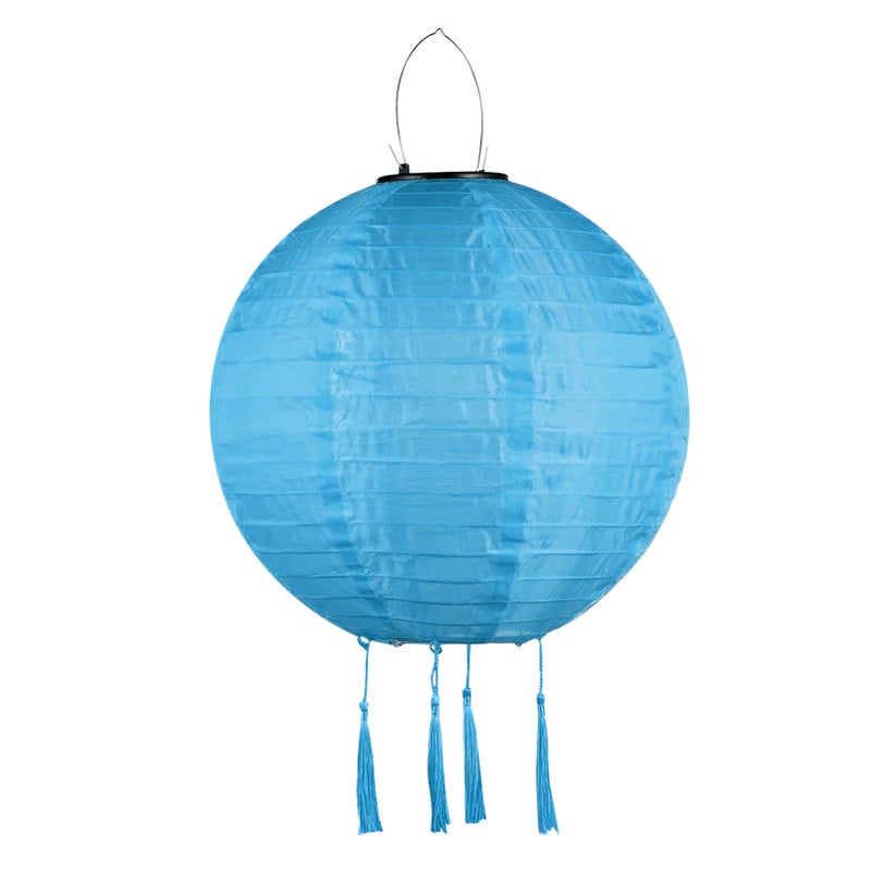 Solar Operated LEDs Outdoor Lantern Hanging Light Decorative Lantern 300mm/ 12inches IP65 Water Resistance Built-in 600mAh Rechargeable Cell for Garden Yard Patio Wedding Party Decoration - Image 1