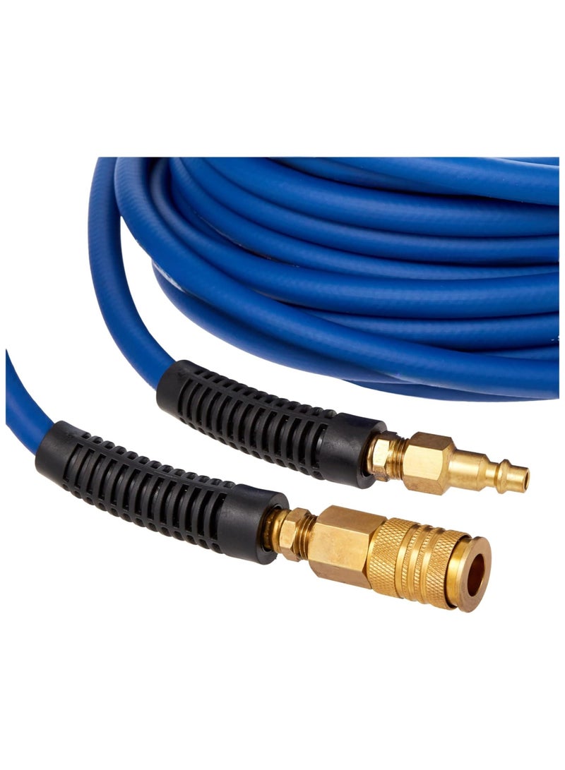 LAMAY 50' Rubber Hybrid Air Hose with Brass Industrial Fitting and Universal Quick Connect Coupler - Image 4