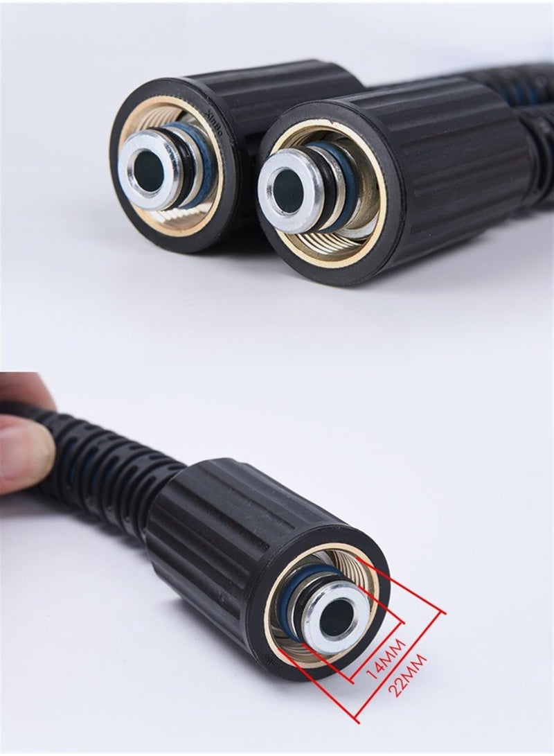 LAMAY 50' Rubber Hybrid Air Hose with Brass Industrial Fitting and Universal Quick Connect Coupler - Image 2
