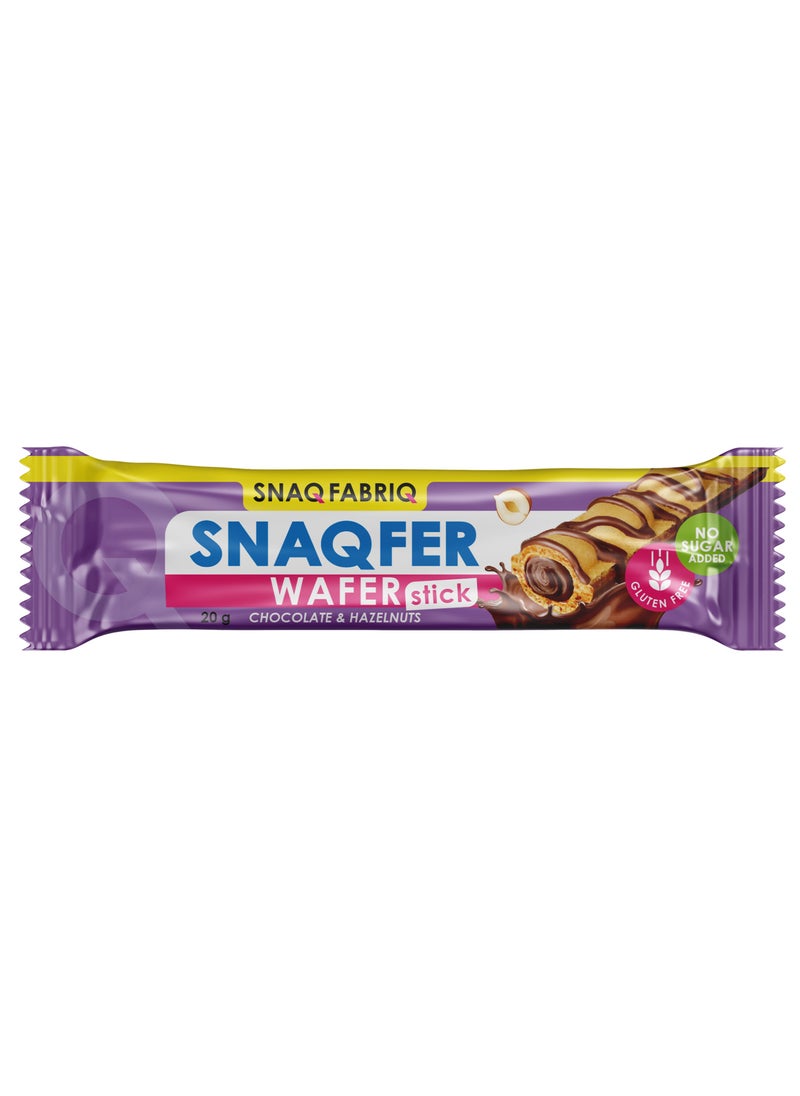 Snaq Fabriq Snaqfer Wafer Stick with Chocolate and Hazelnuts Gluten Free and No Sugar Added 15x20g  - Image 2