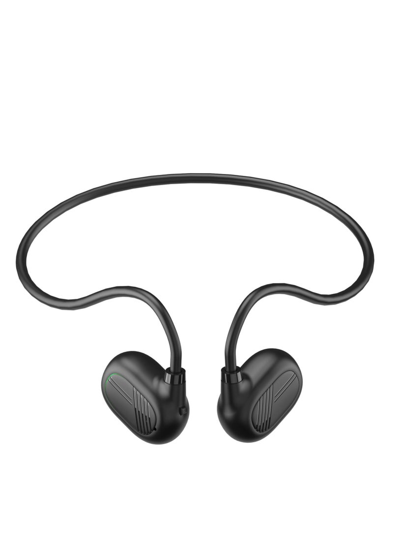 GULFLINK Sports Wireless MP3 Player Neckband Headphone Headset Stereo Waterproof Bluetooth Air Conduction Headphone Black - Image 1