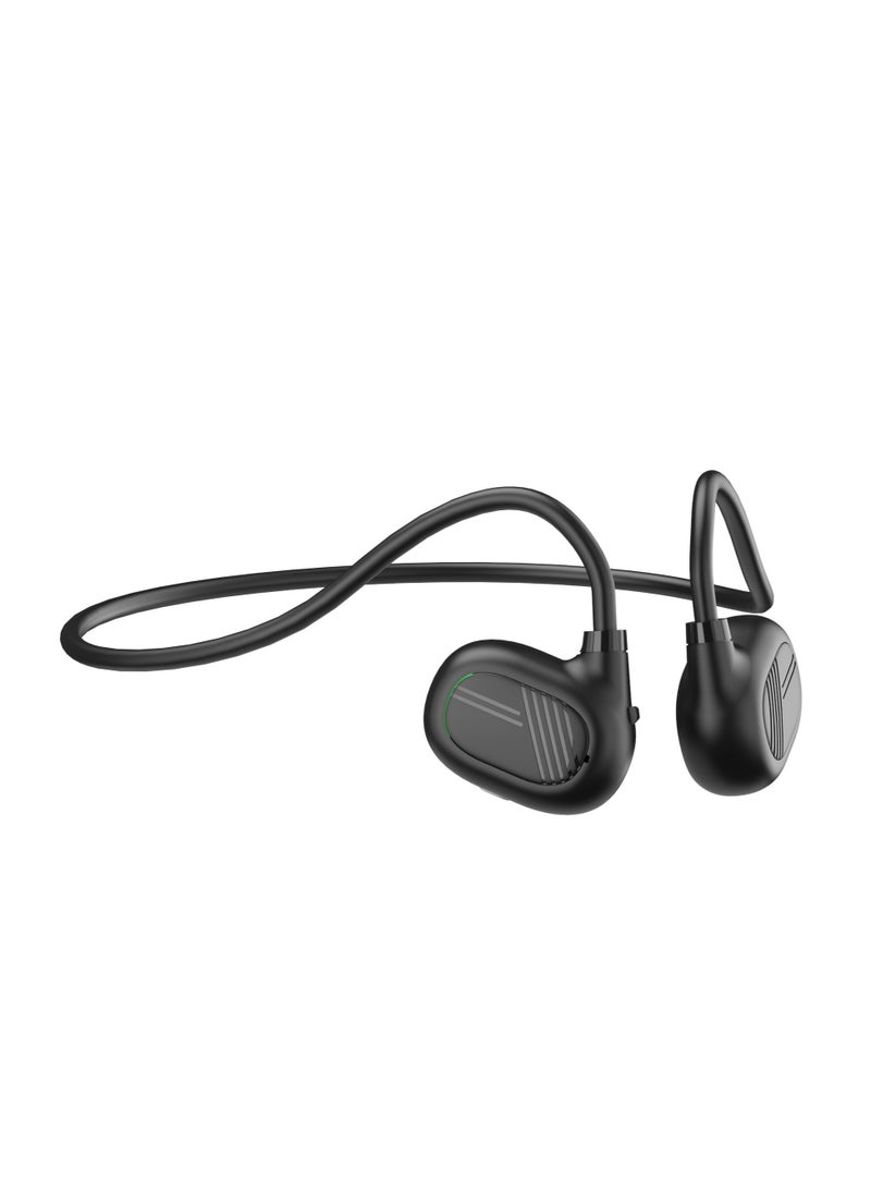 GULFLINK Sports Wireless MP3 Player Neckband Headphone Headset Stereo Waterproof Bluetooth Air Conduction Headphone Black - Image 2