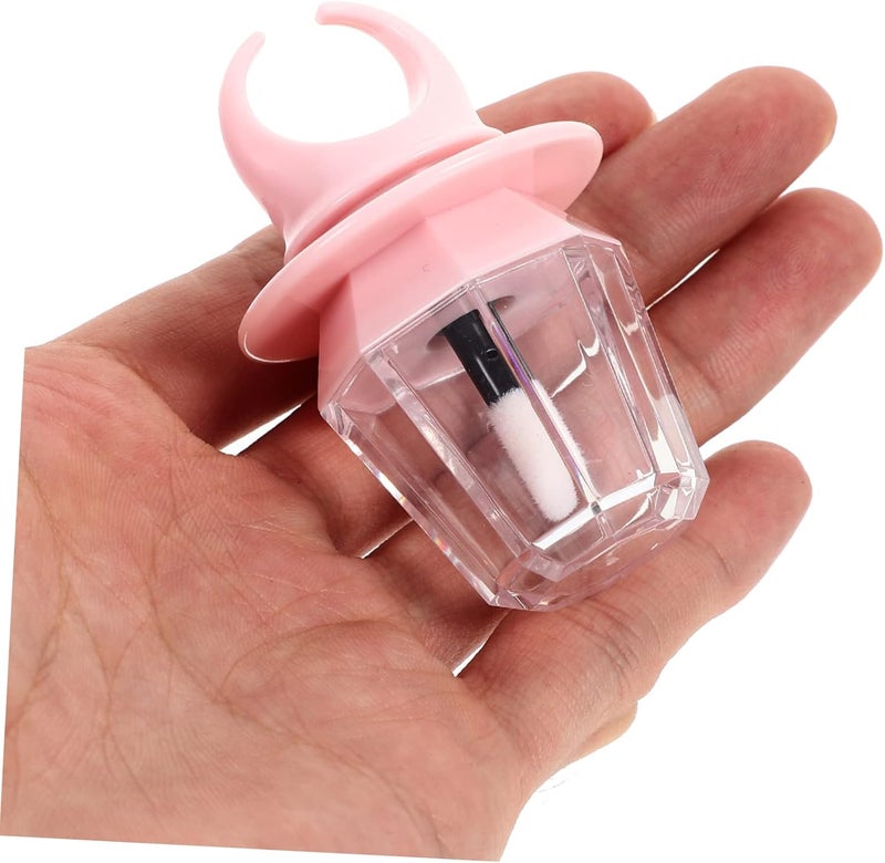 Outanaya 12pcs Ring-shaped Lip Gloss Tubes Empty Diy Lip Gloss Containers for Women Girls Durable and Stylish Lipstick Making Pink - Image 4