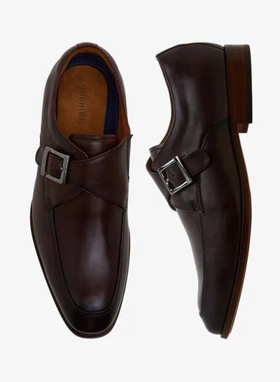 DUCHINI Men Leather Monk Shoes