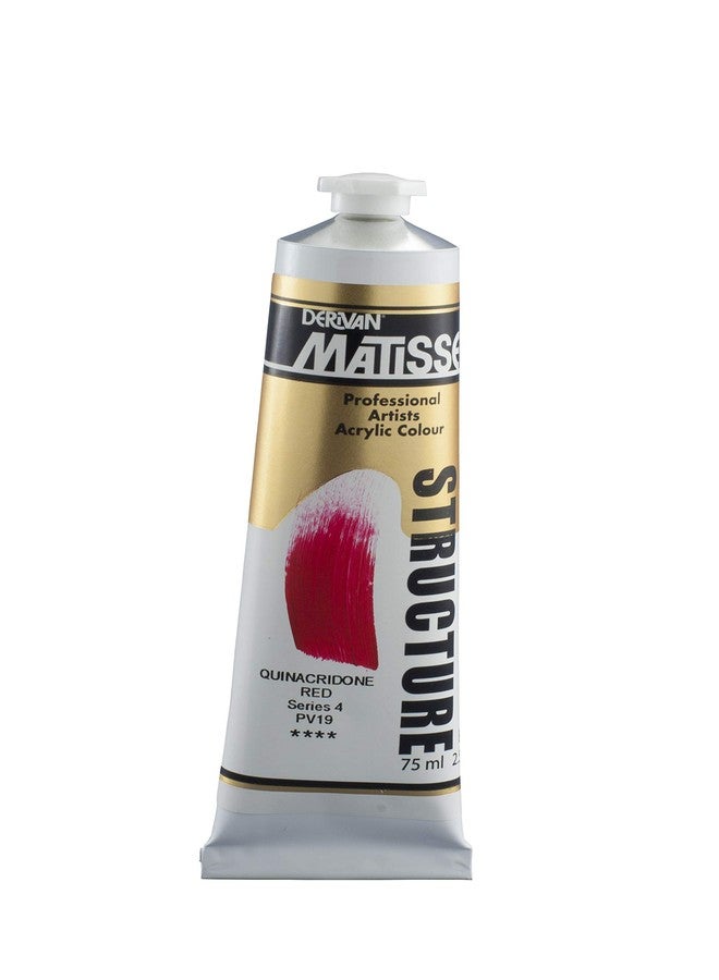 Matisse Structure Heavy Body Acrylic Paint High Viscosity Acrylics - 75 ml Tube - Quinacridone Red - Image 1