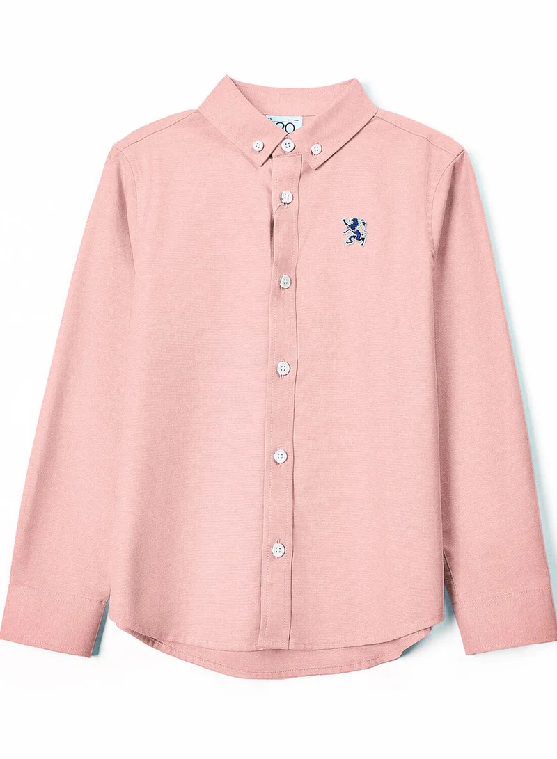 جيوردانو قميص أكسفورد قطني بأكمام طويلة للأطفال