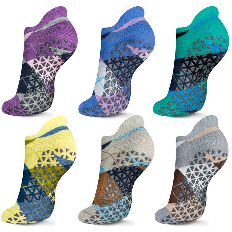 Hromec Non Slip Yoga Socks with Grips for Pilates, Ballet, Barre, Barefoot,Bikram,Hospital Anti Skid Socks for Women and Men - Image 1